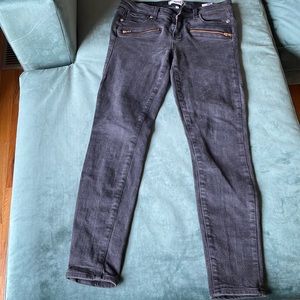 Paige Jeans Women’s 27 Black/Grey (charcoal) Distressed Skinny Jeans